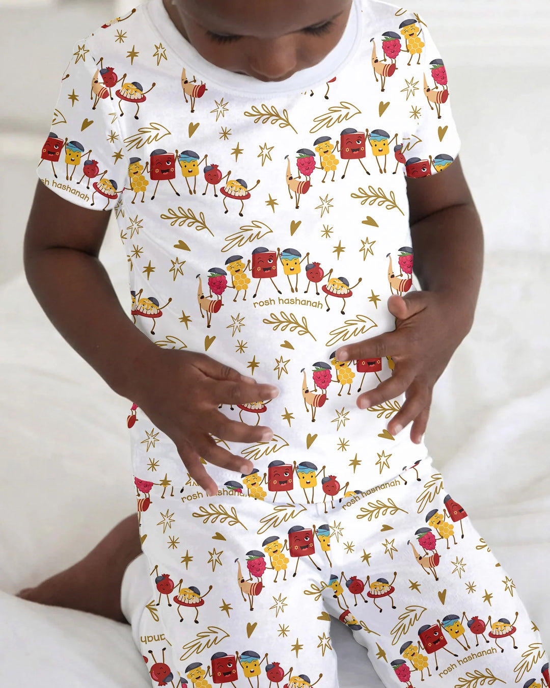 Zweiteiliges, kurzärmliges Pyjama-Set mit Marienkäfern