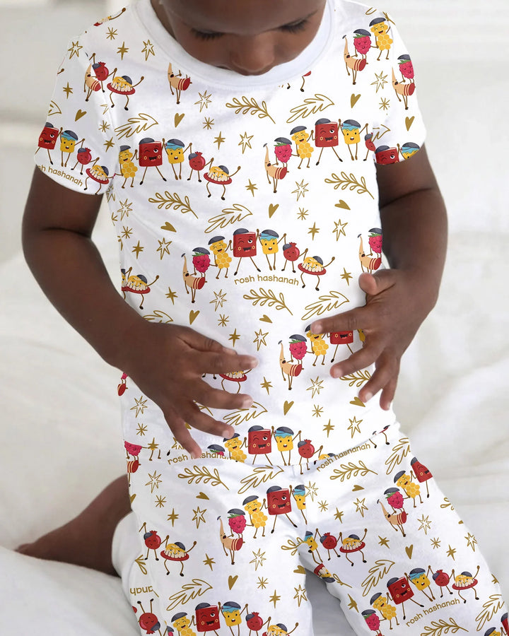 Zweiteiliges, kurzärmliges Pyjama-Set mit Marienkäfern