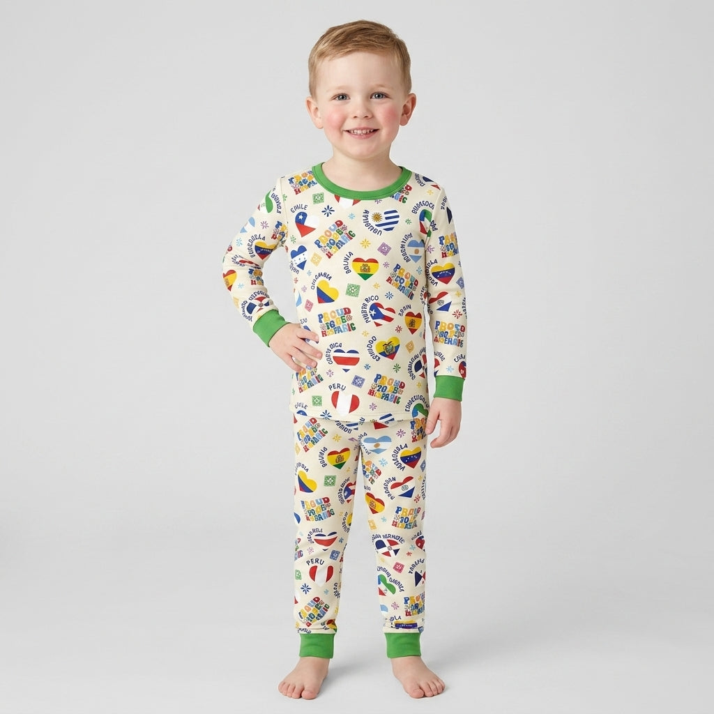 Proud To Be Hispanic Bamboo Two Piece Long Sleeve Pajama Set