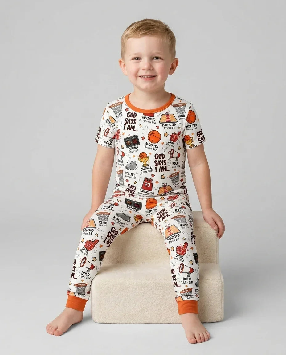 Zweiteiliges, kurzärmliges Pyjama-Set mit Marienkäfern