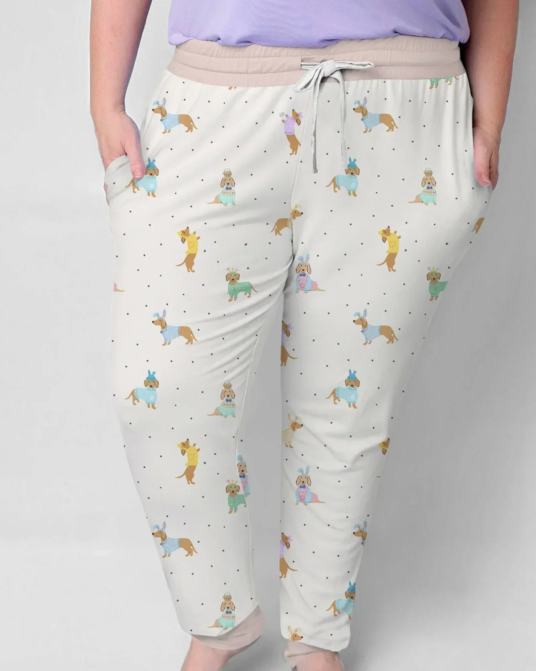 Oster-Dackel-Bambus-Damen-Pyjama-Set
