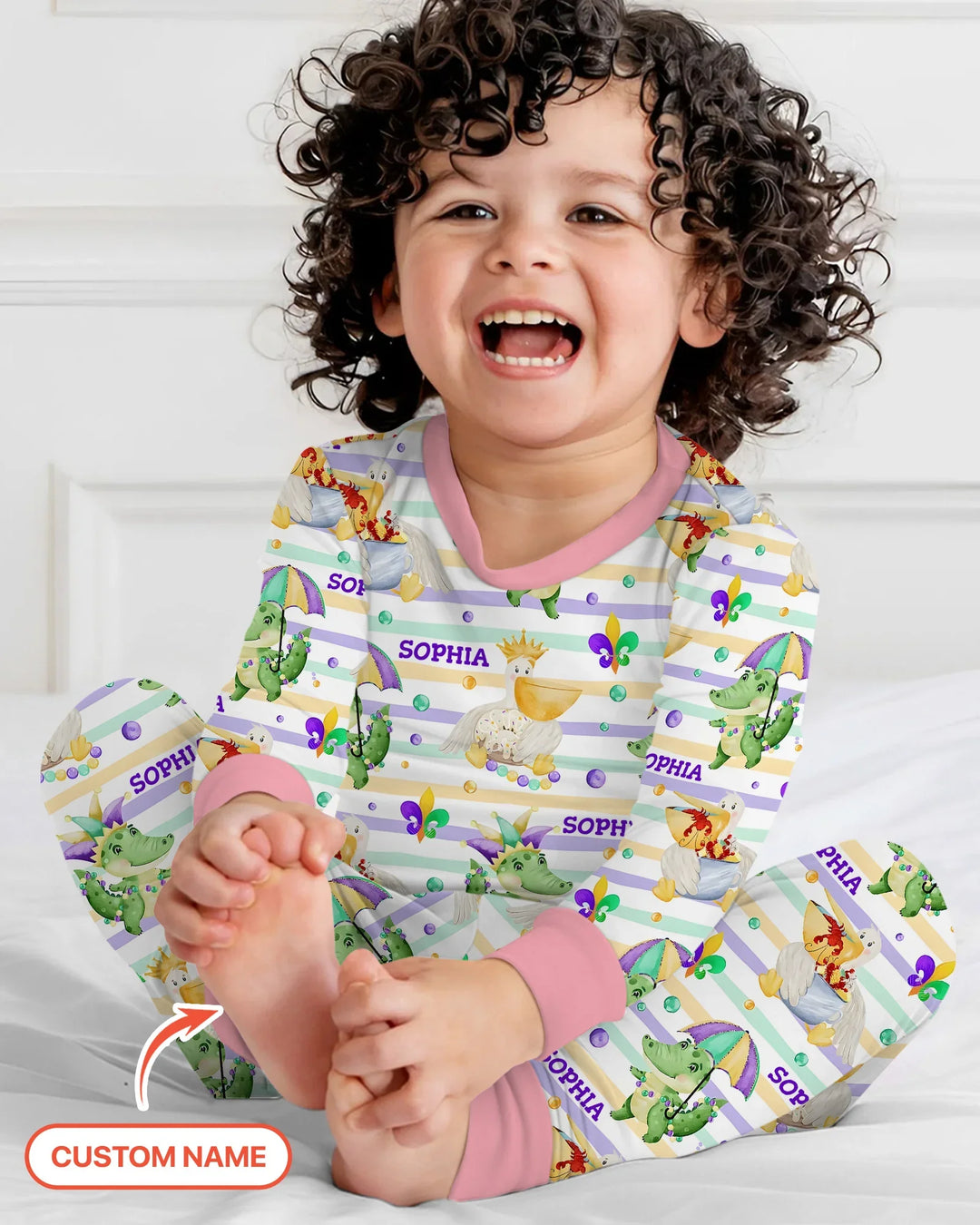 Zweiteiliges Langarm-Pyjama-Set mit Sommerfrüchten