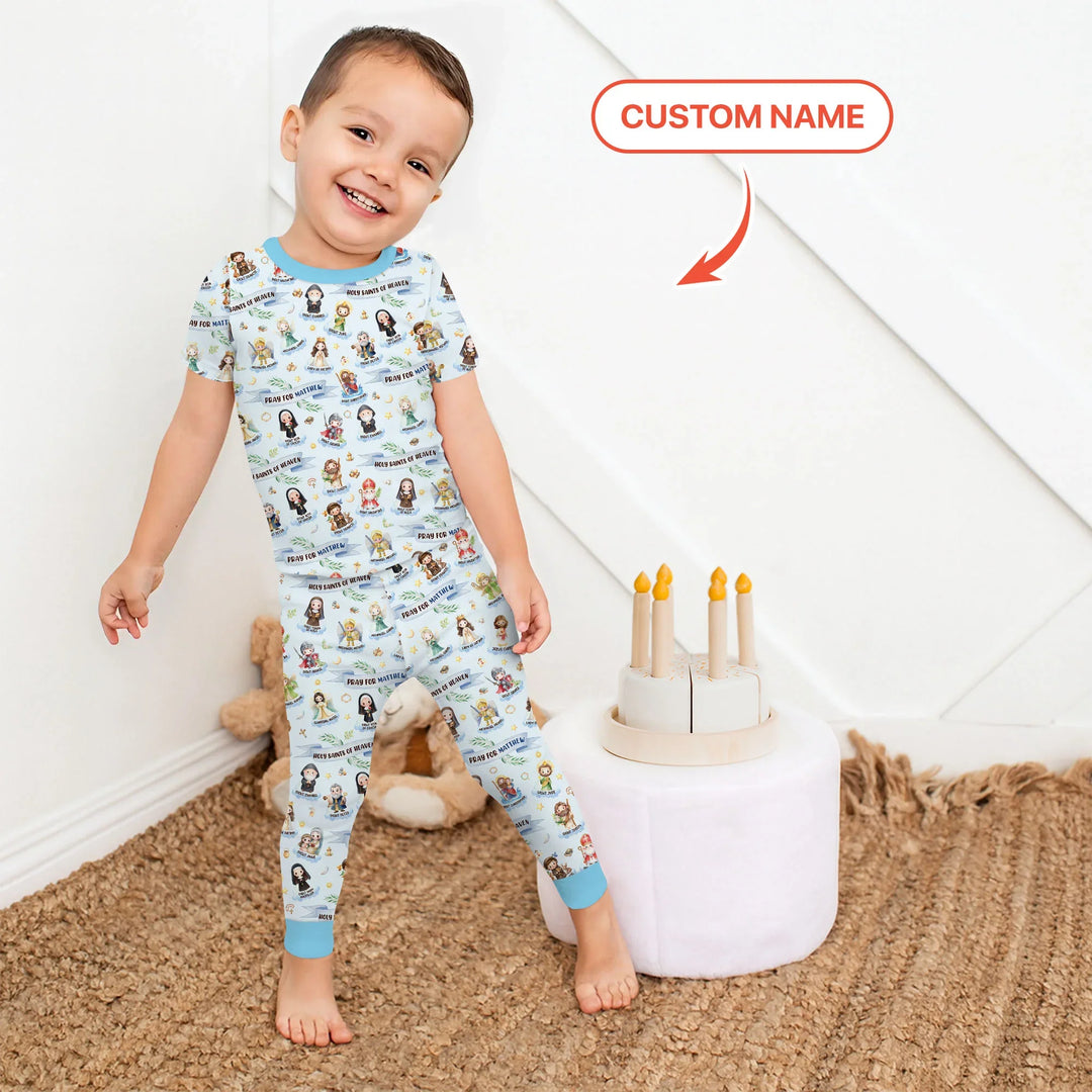 Zweiteiliges, kurzärmliges Pyjama-Set mit Marienkäfern