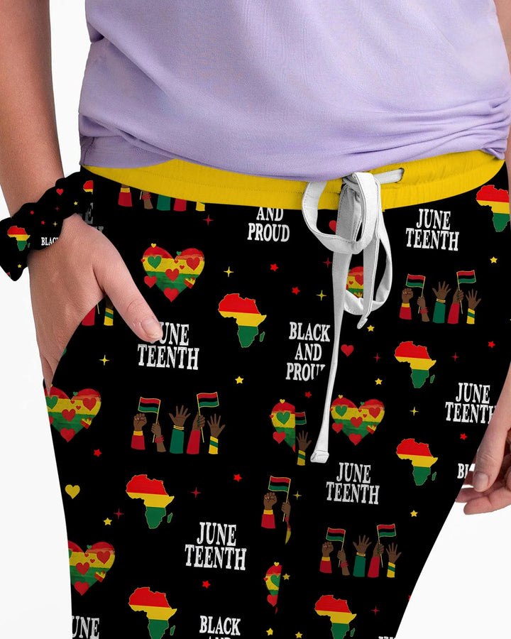 Juneteenth Schwarz und Stolz Bambus Damen Pyjama Set