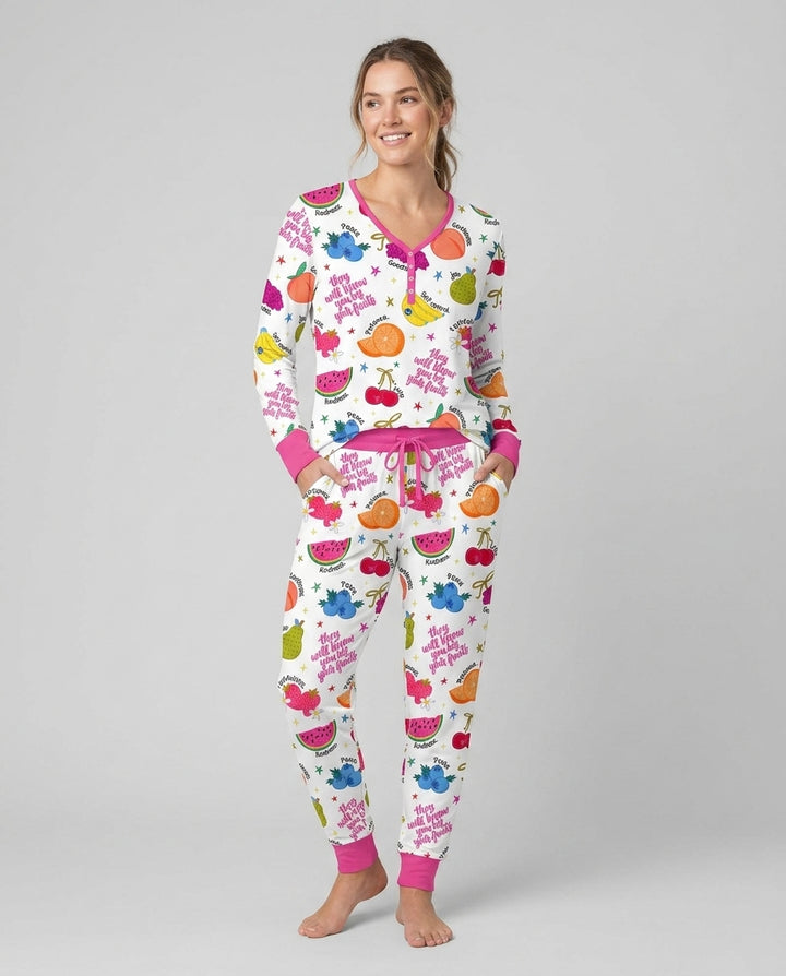 They Will Know You By Your Fruits Bamboo Women Pajama Set