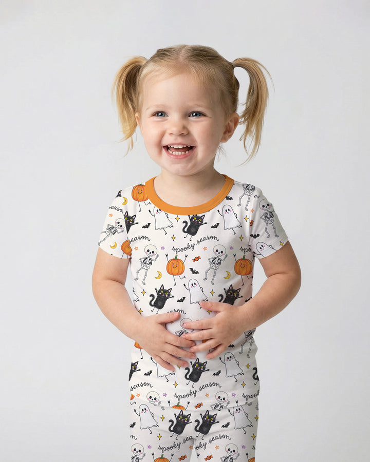 Zweiteiliges, kurzärmliges Pyjama-Set mit Marienkäfern