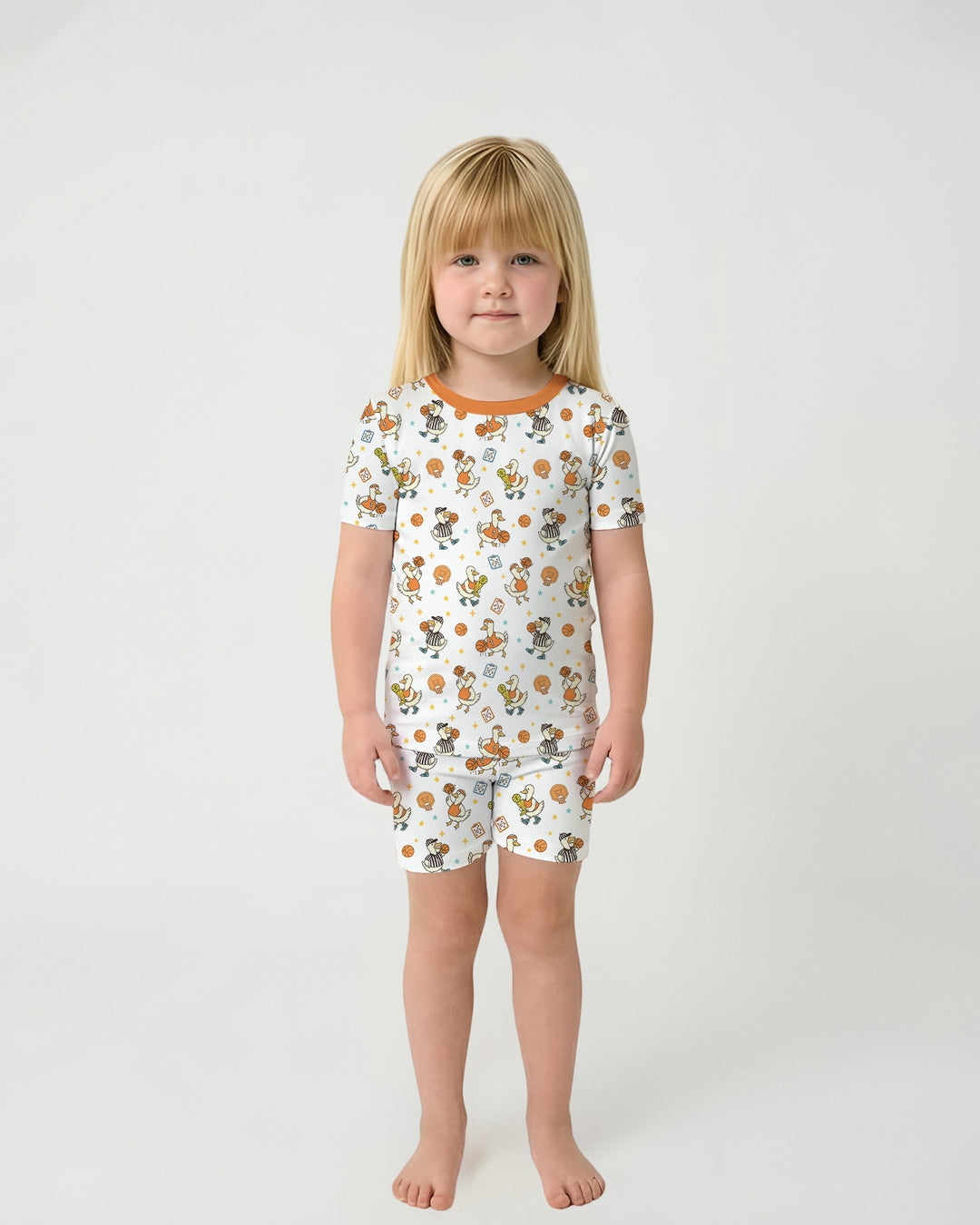 Schlafanzug-Set zweiteilig, kurze Ärmel, kurze Hose, Bambus
