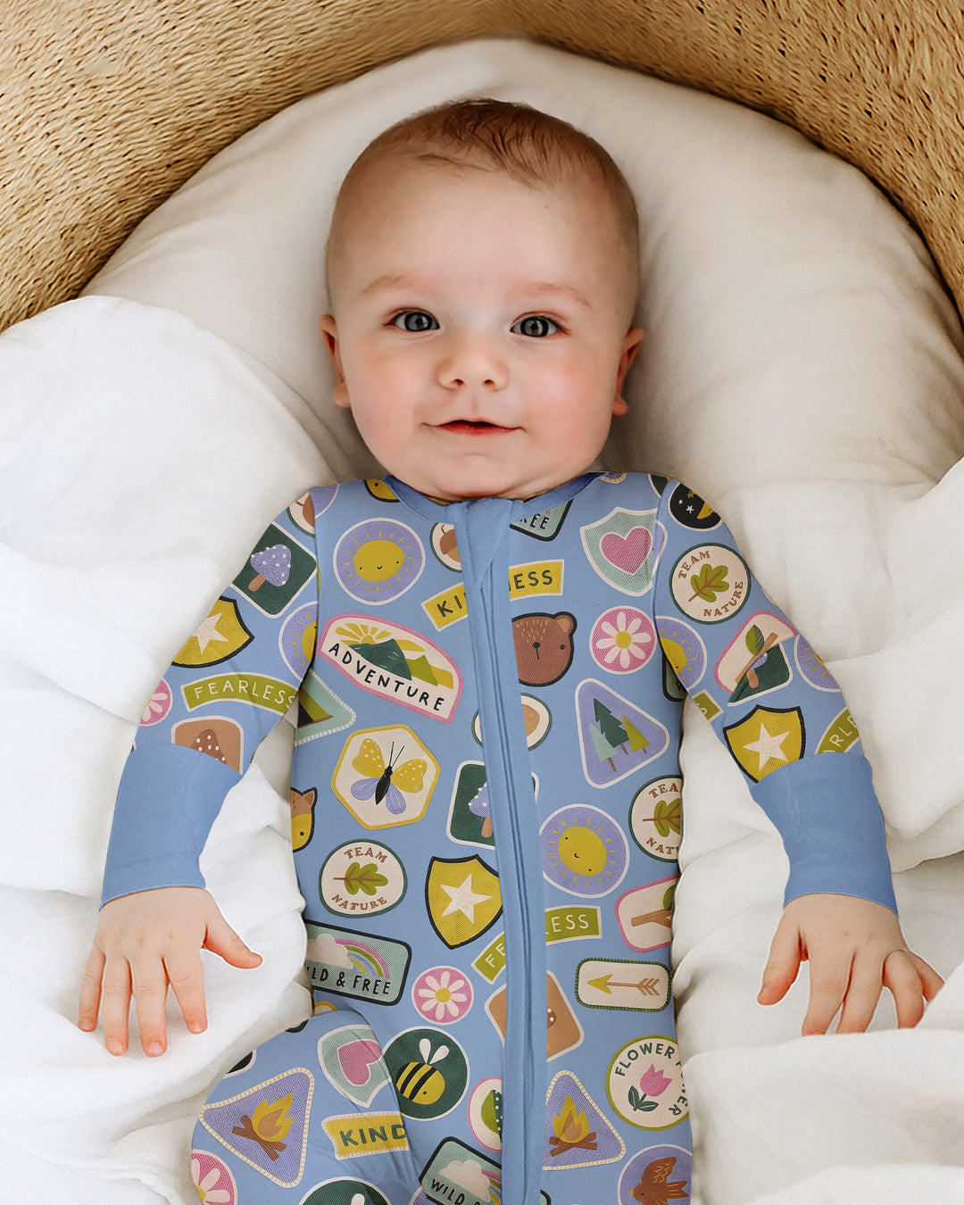 Gerippte Babykleidung mit individuellem Foto - Weich &amp; Skizzenhaft