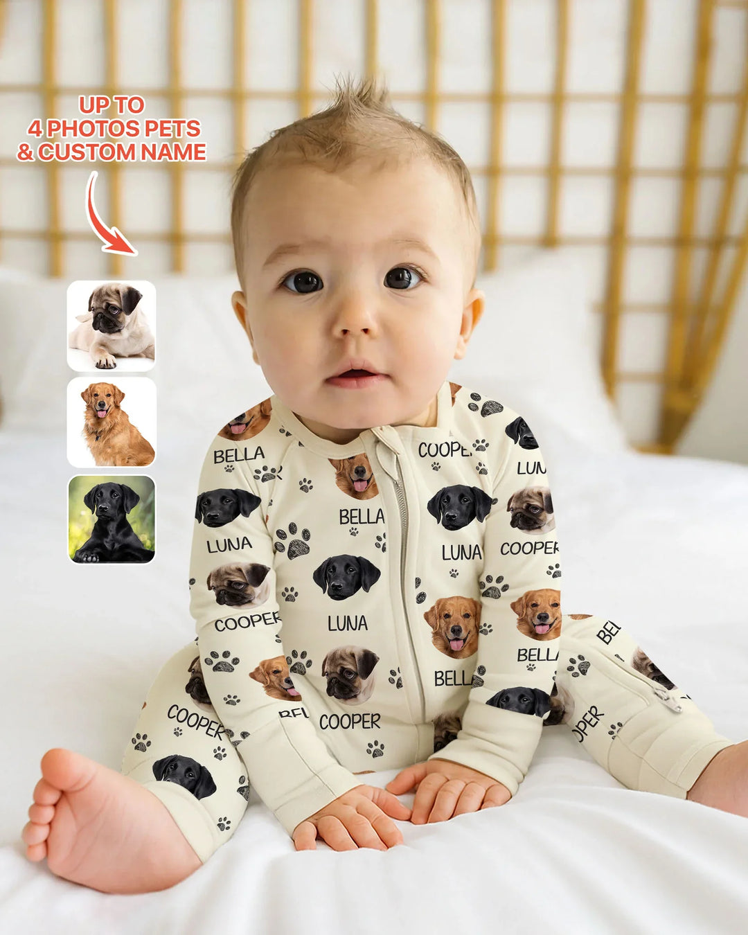 Gerippte Babykleidung mit individuellem Foto - Weich &amp; Skizzenhaft