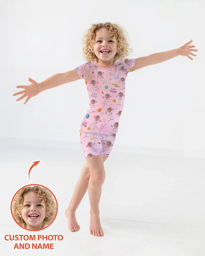 Zweiteiliges, kurzärmliges Pyjama-Set mit Marienkäfern