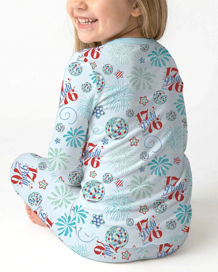 Zweiteiliges Langarm-Pyjama-Set mit Sommerfrüchten