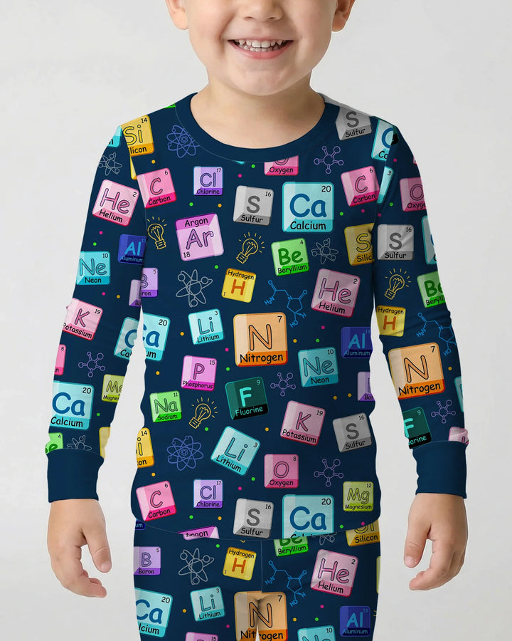 Zweiteiliges Langarm-Pyjama-Set mit Sommerfrüchten