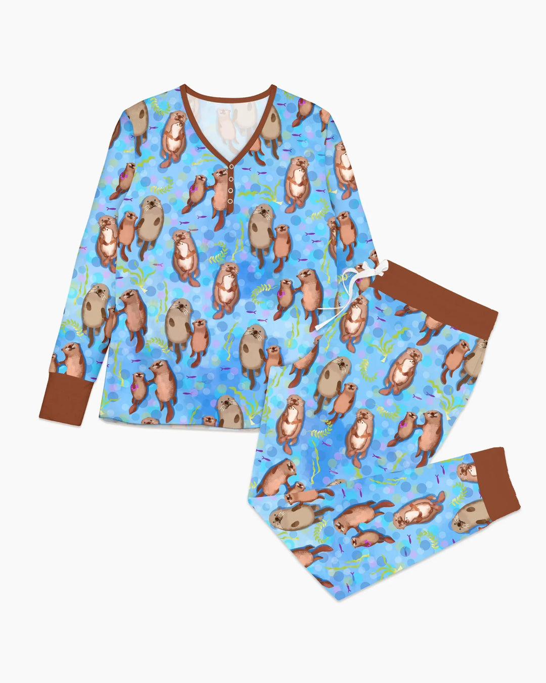 Otterly Together Bamboo Women Pajama Set