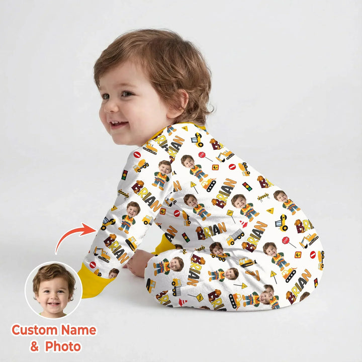 Gerippte Babykleidung mit individuellem Foto - Weich &amp; Skizzenhaft