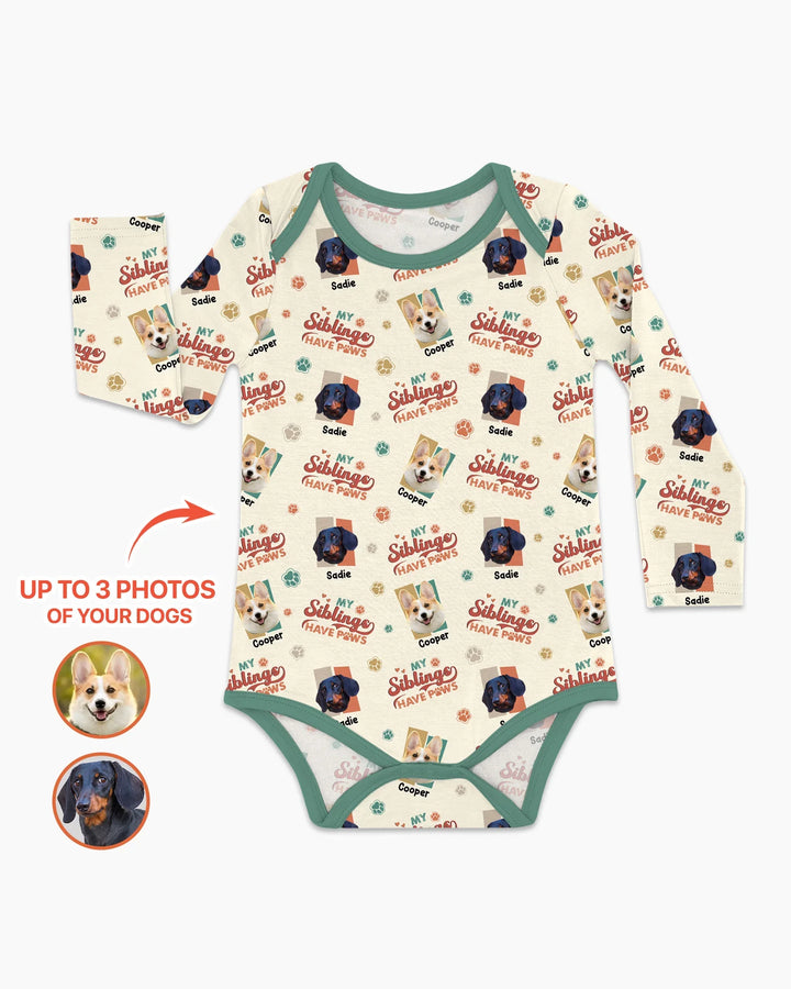 Gerippte Babykleidung mit individuellem Foto - Weich &amp; Skizzenhaft