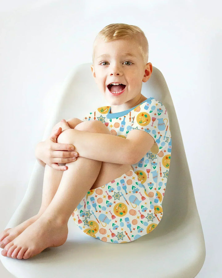 Pesach Sameach Matching Family Bamboo Two Piece Short Sleeve Shorts Pajama Set