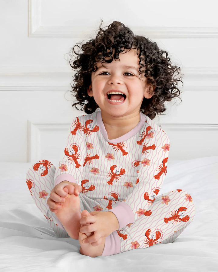 Zweiteiliges Langarm-Pyjama-Set mit Sommerfrüchten