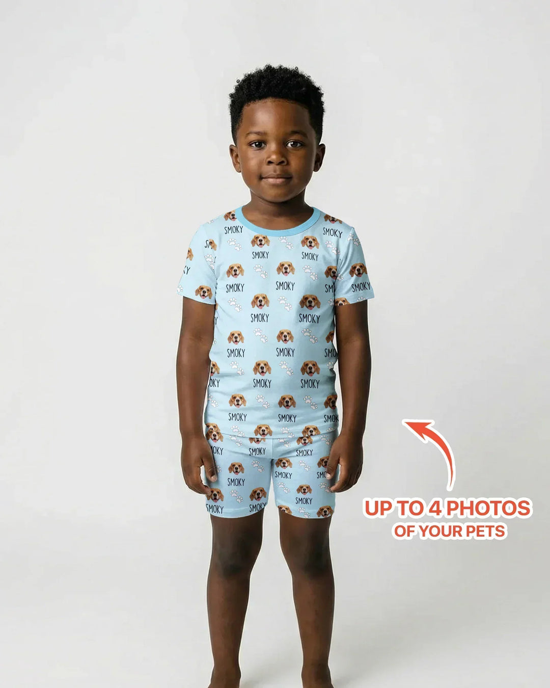 Zweiteiliges Pyjama-Set mit kurzen Ärmeln und Shorts im Sommer-Design