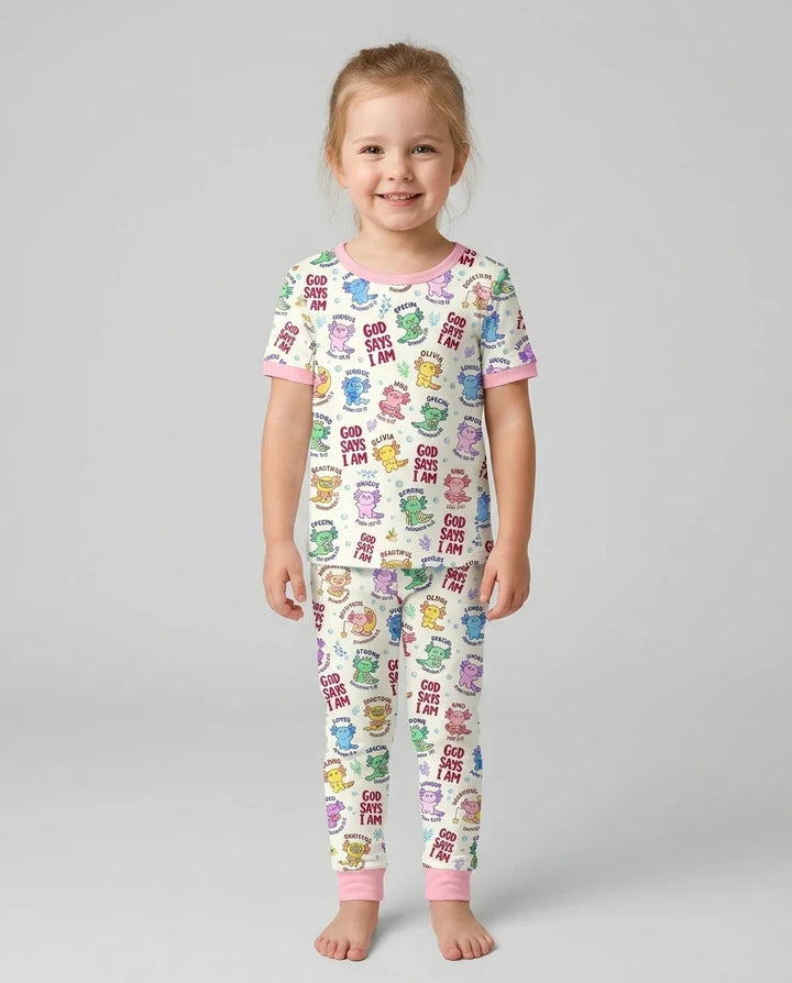 Zweiteiliges, kurzärmliges Pyjama-Set mit Marienkäfern