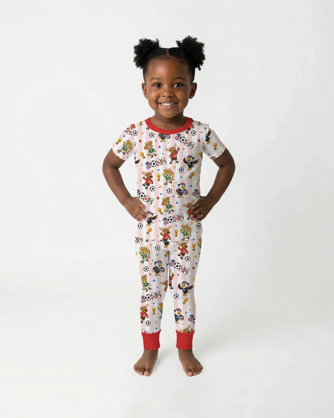 Zweiteiliges, kurzärmliges Pyjama-Set mit Marienkäfern