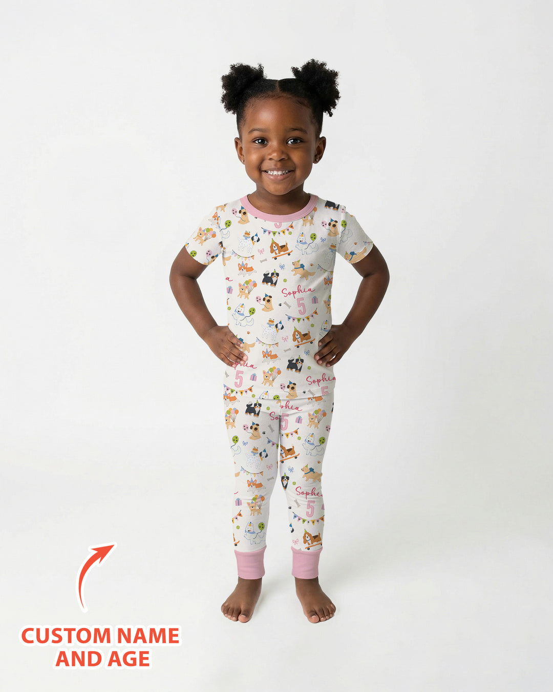 Zweiteiliges, kurzärmliges Pyjama-Set mit Marienkäfern