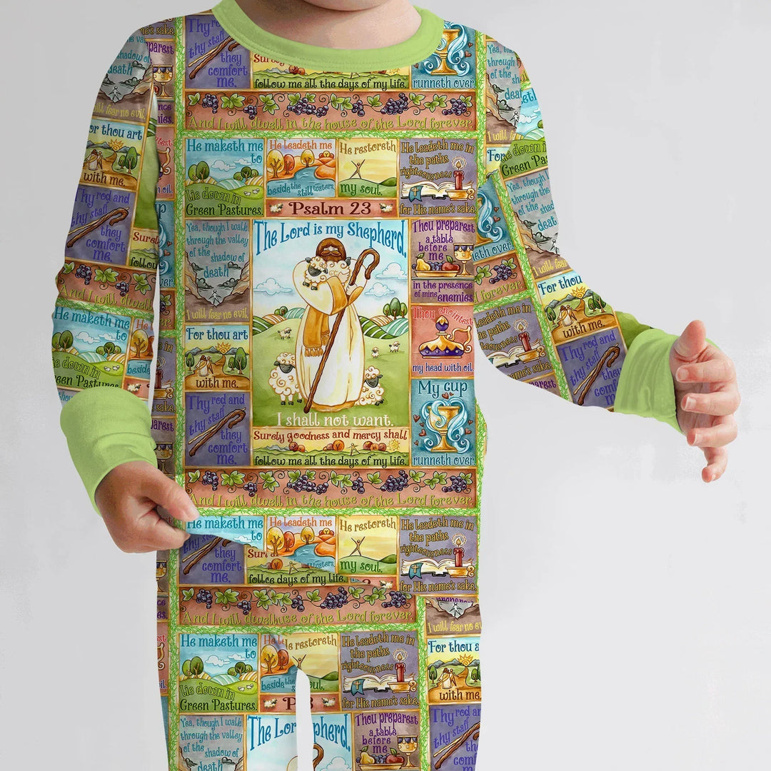 The Lord Is My Shepherd Bamboo Two Piece Long Sleeve Pajama Set