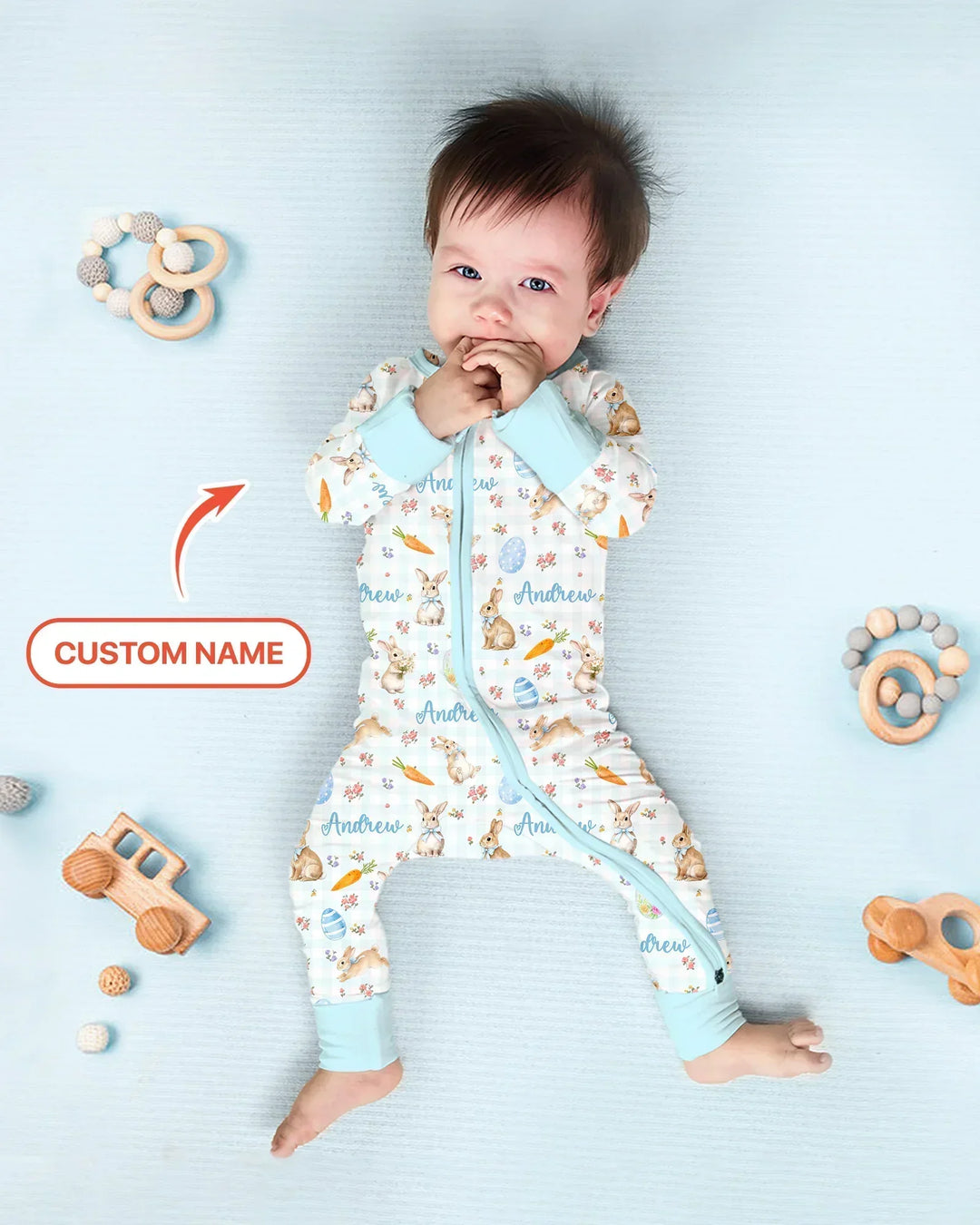 Gerippte Babykleidung mit individuellem Foto - Weich &amp; Skizzenhaft
