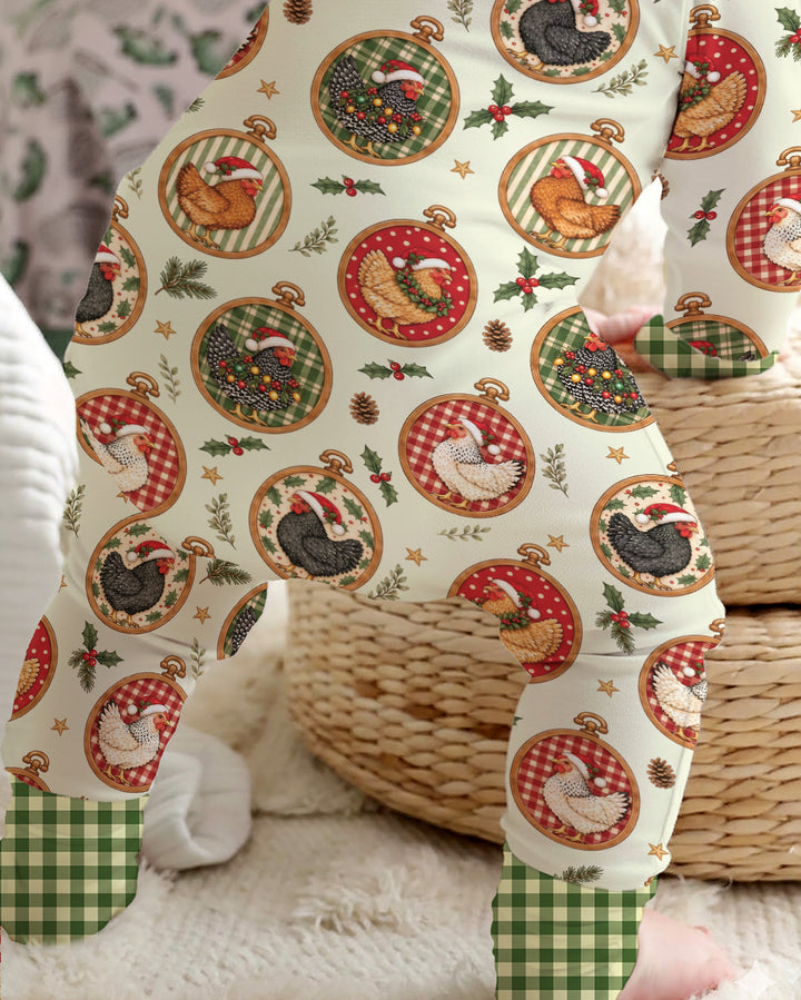 Chicken Merry Clucking Christmas Bamboo Convertible Zippy