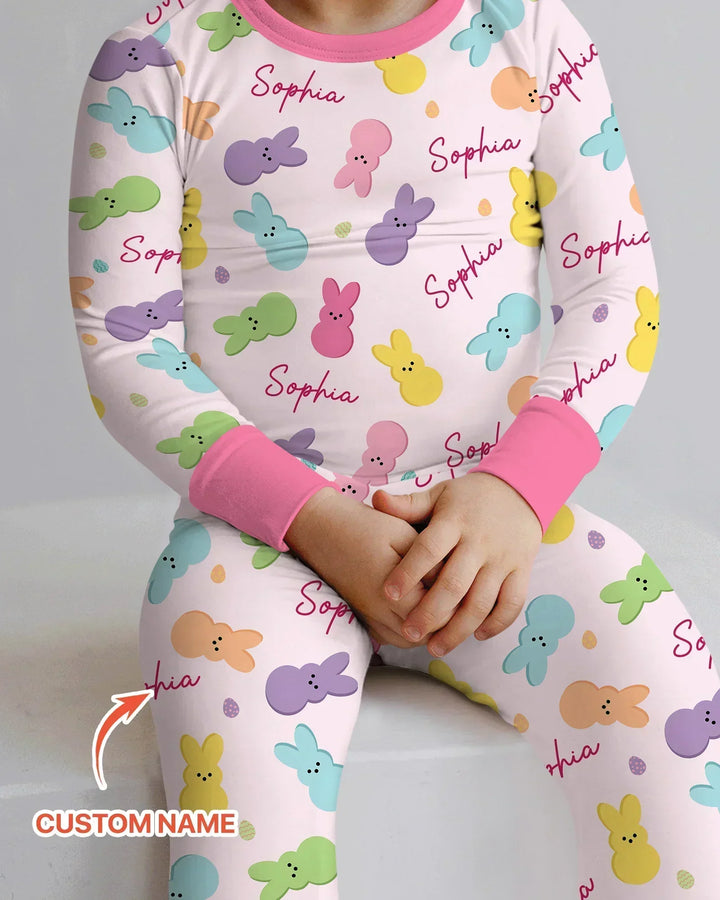 Zweiteiliges Langarm-Pyjama-Set mit Sommerfrüchten
