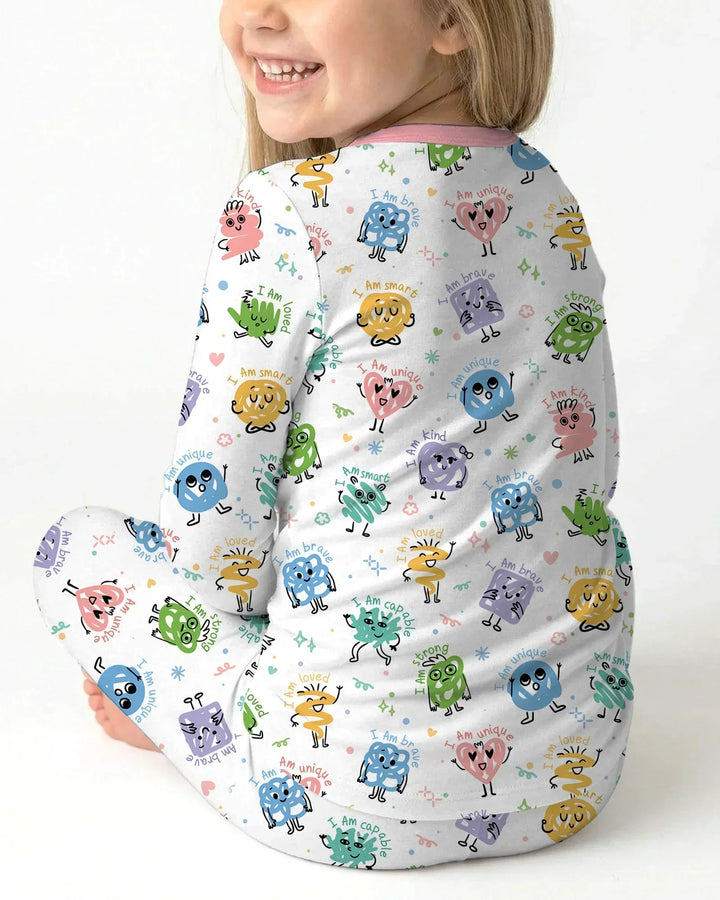 Zweiteiliges Langarm-Pyjama-Set mit Sommerfrüchten