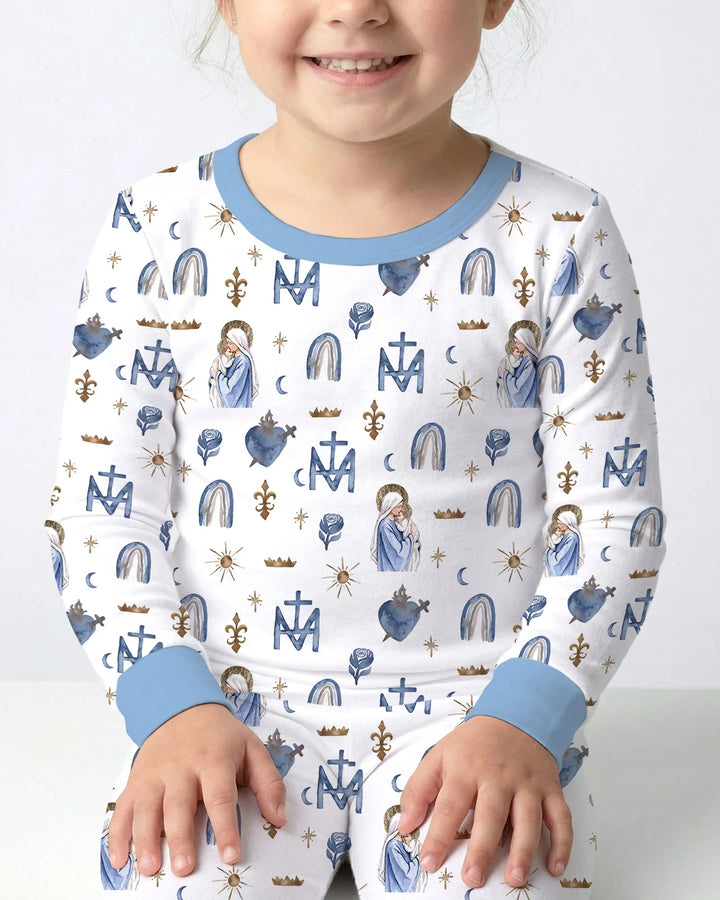 Little Ave Maria Bamboo Two Piece Long Sleeve Pajama Set