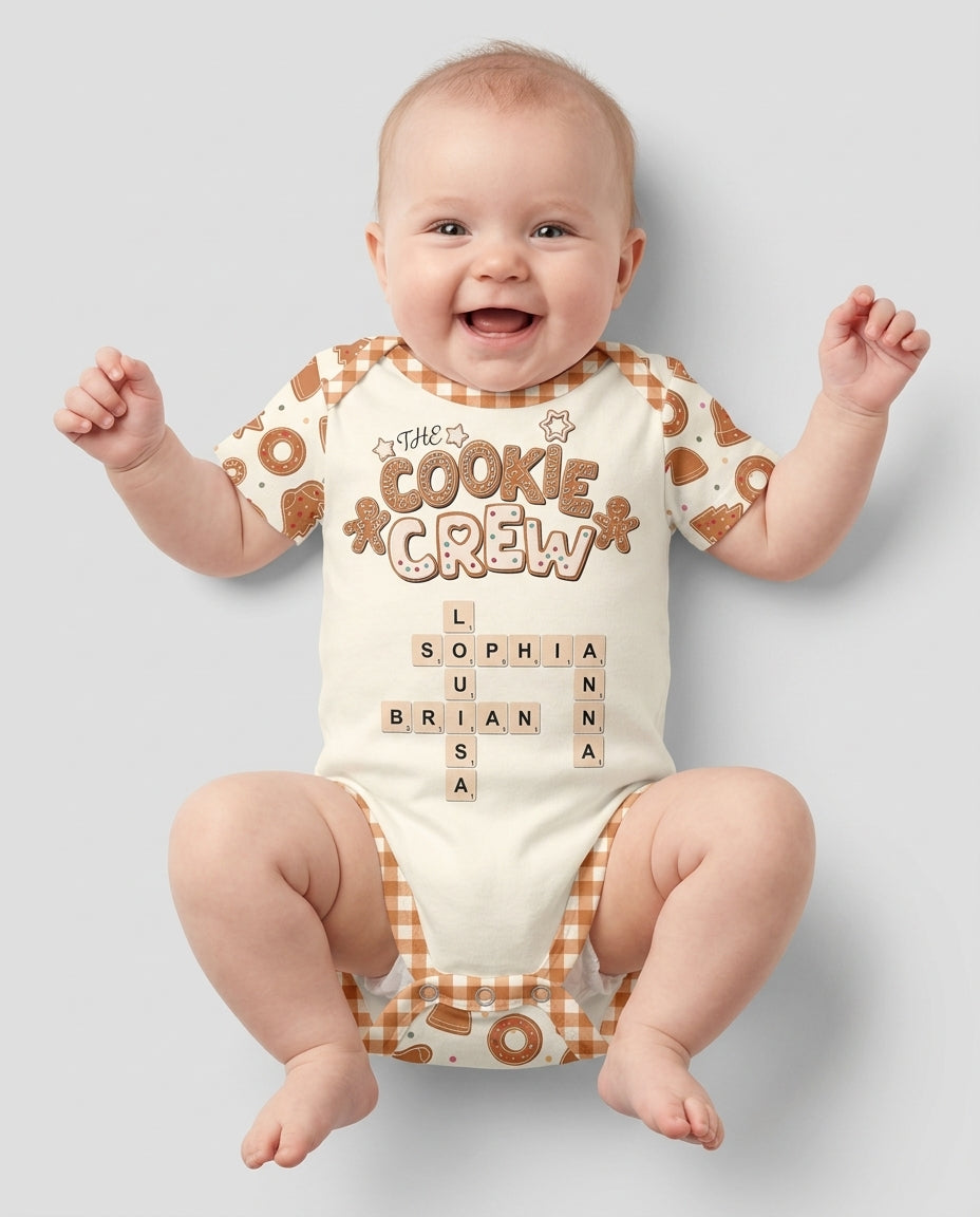 Custom Crossword Cookie Crew Bamboo Bodysuit