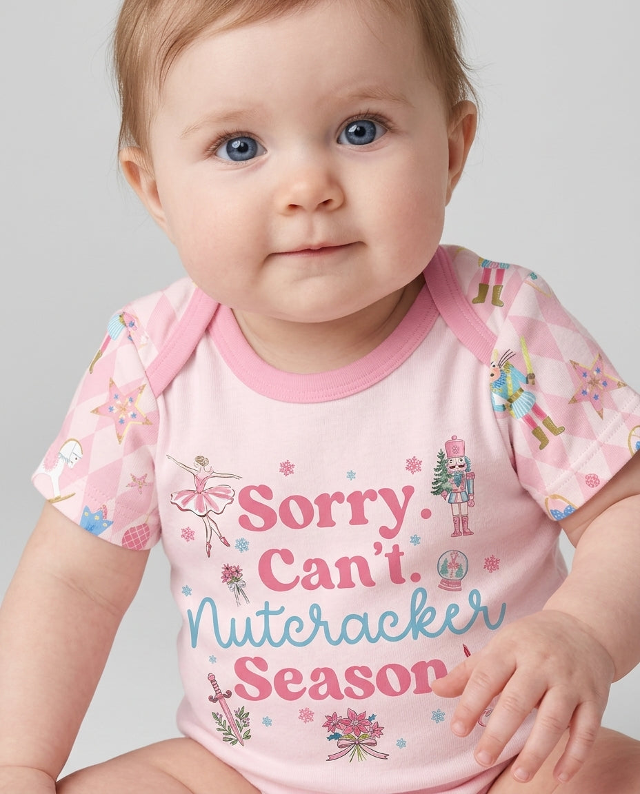 Sorry Can't Nutcracker Season Ballet Christmas Bamboo Bodysuit