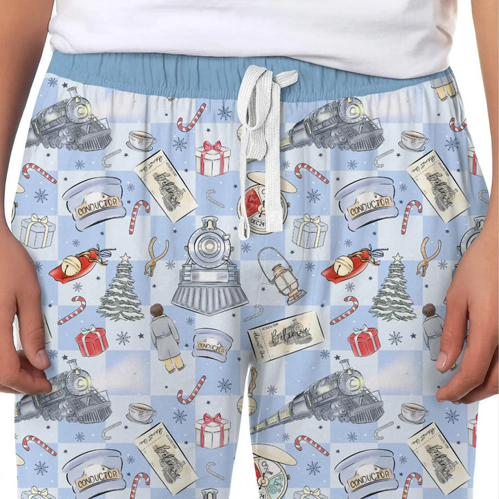 Christmas Train Bamboo Men's Pajama Set