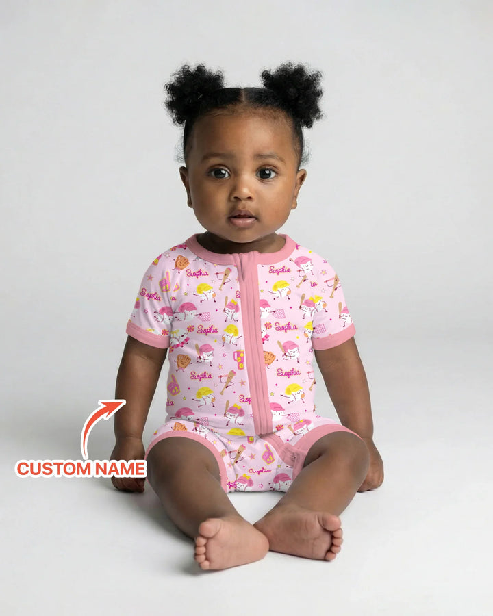 Baseball Mama and Mini Matching Bamboo Shorty Zippy