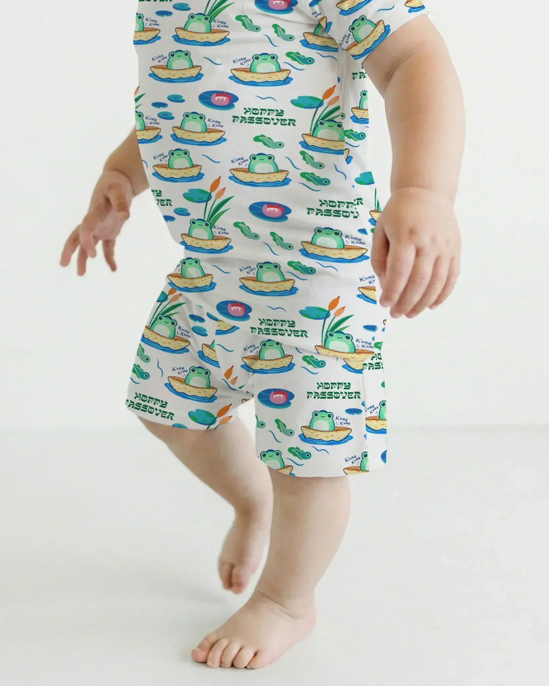 Template Zweiteiliges Pyjama-Set mit kurzen Ärmeln und Shorts