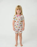 Happy Little Camper Bamboo Two Piece Short Sleeve Shorts Pajama Set