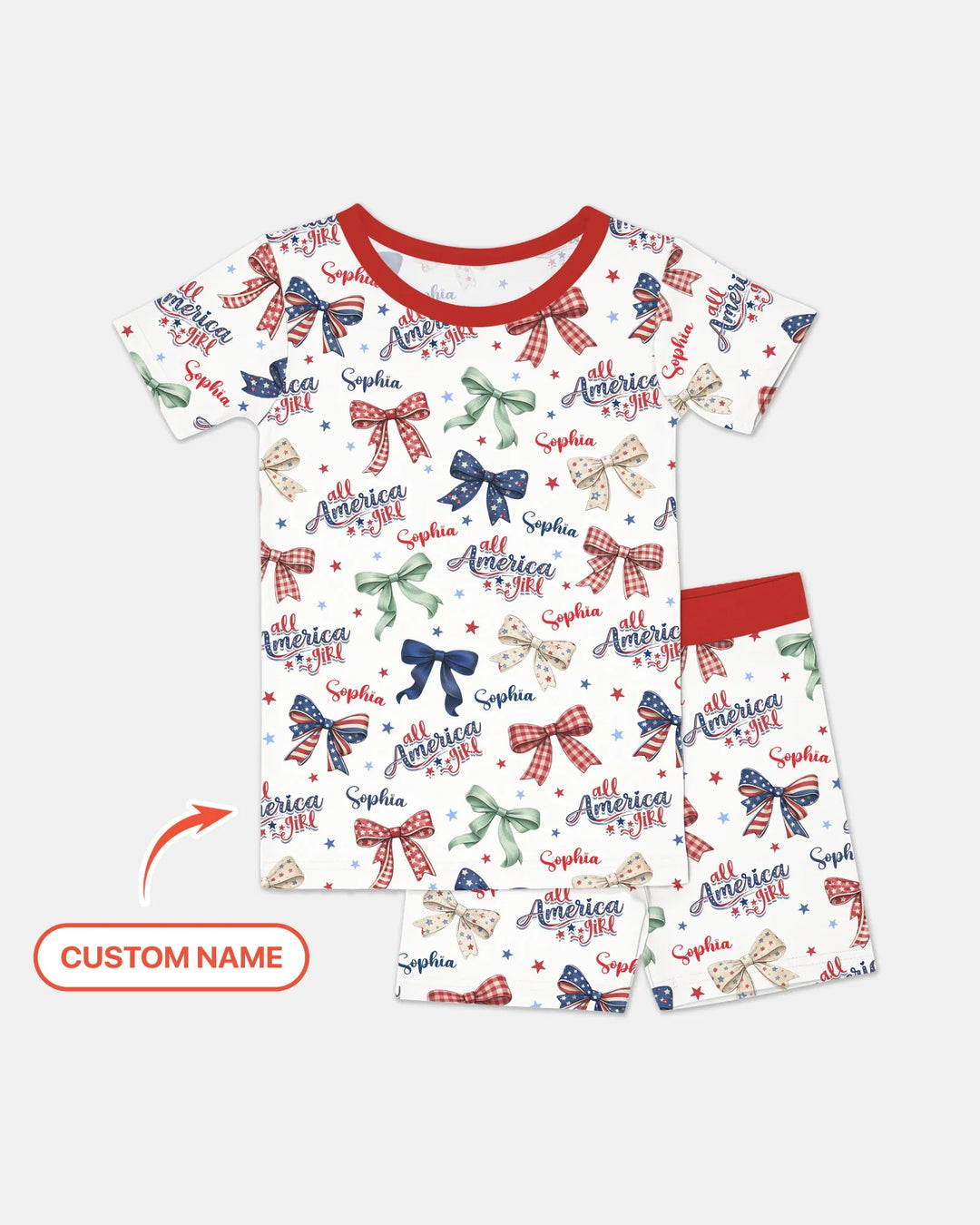 Zweiteiliges Pyjama-Set mit kurzen Ärmeln und Shorts im Sommer-Design