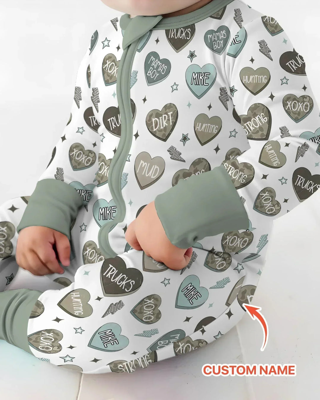 Gerippte Babykleidung mit individuellem Foto - Weich &amp; Skizzenhaft