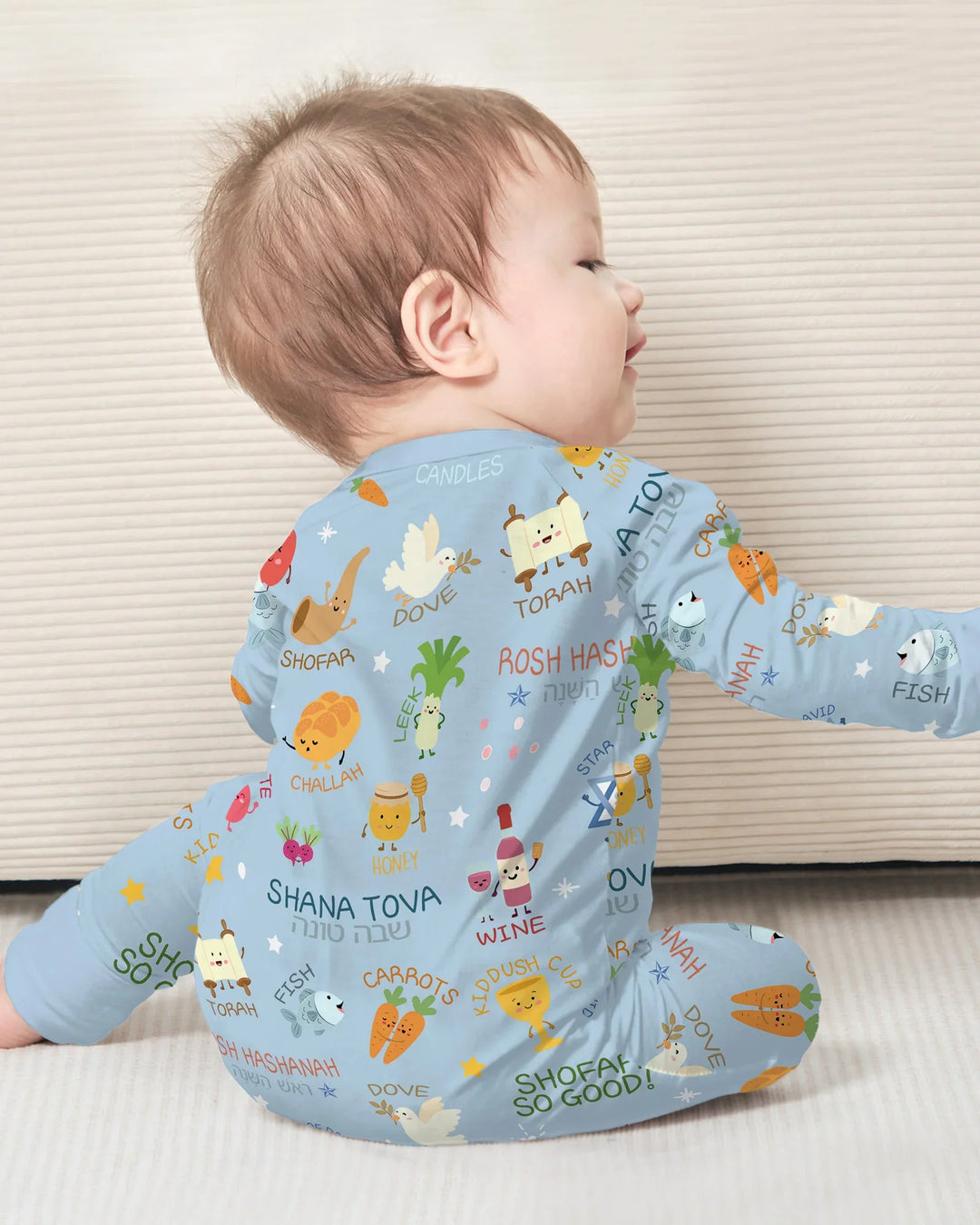 Gerippte Babykleidung mit individuellem Foto - Weich &amp; Skizzenhaft