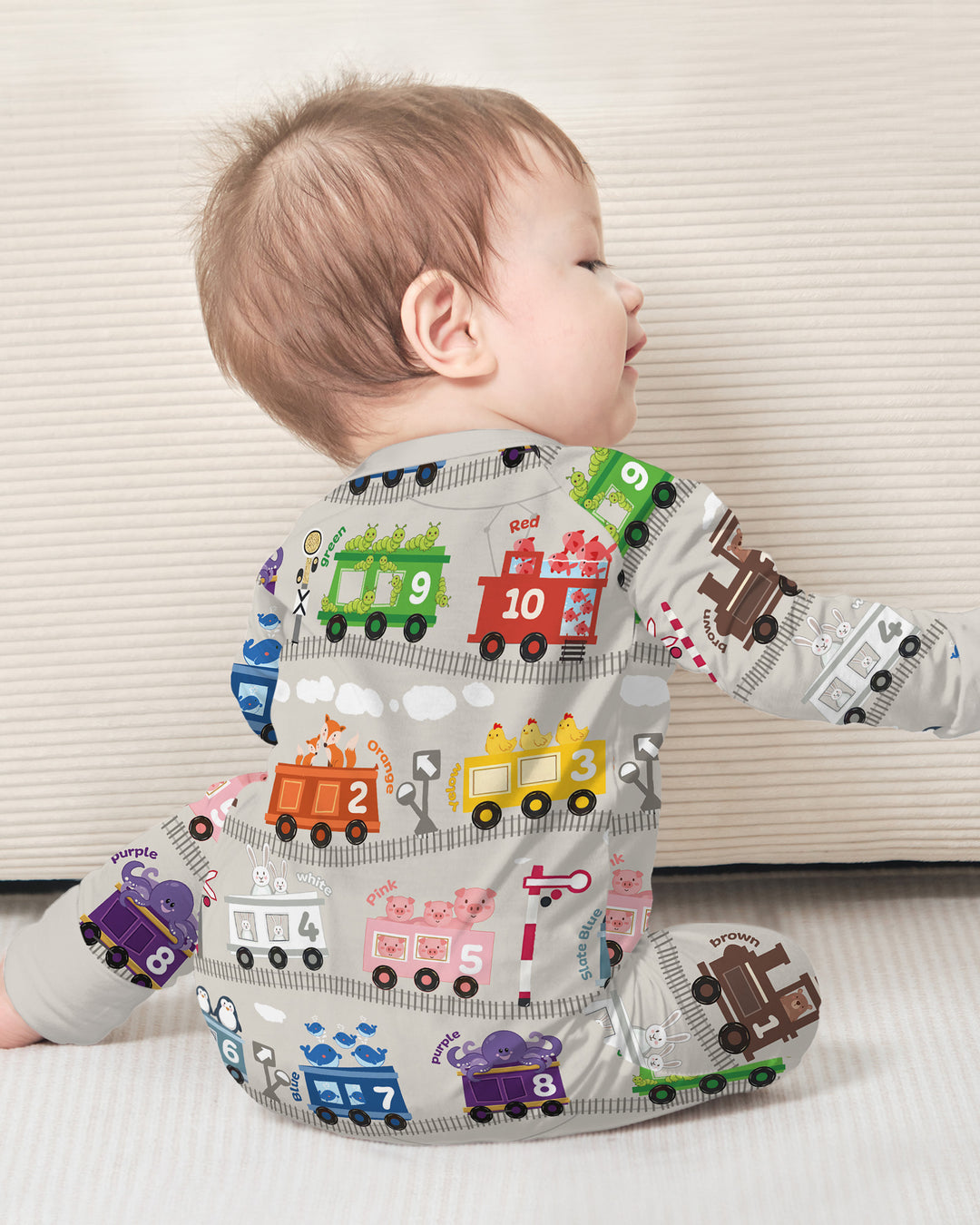 Gerippte Babykleidung mit individuellem Foto - Weich &amp; Skizzenhaft