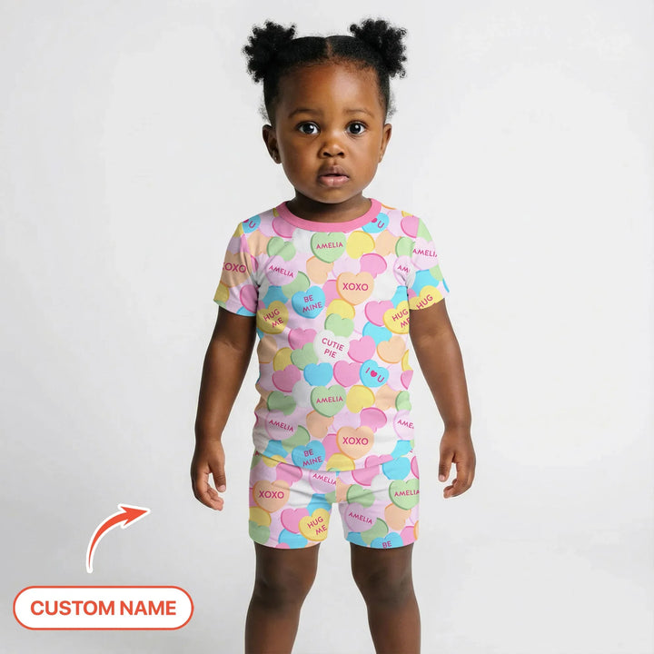 Zweiteiliges Pyjama-Set mit kurzen Ärmeln und Shorts im Sommer-Design