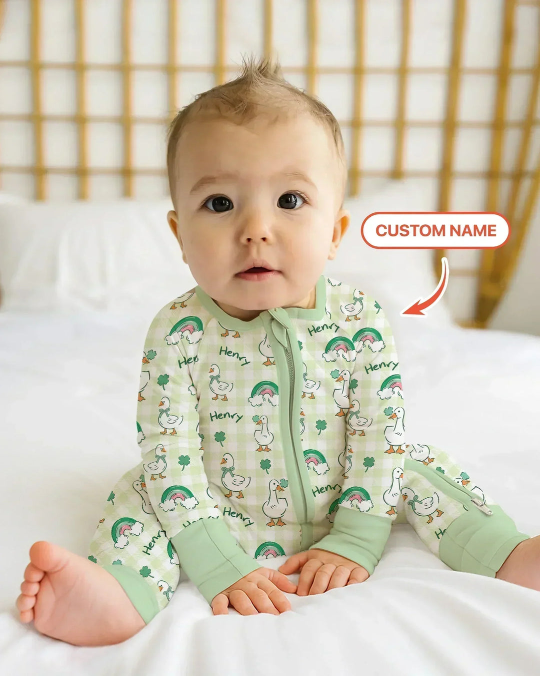 Gerippte Babykleidung mit individuellem Foto - Weich &amp; Skizzenhaft
