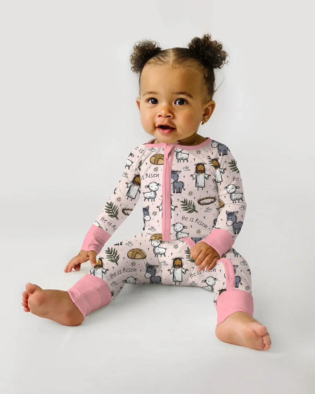He Is Risen Easter Family Matching Bamboo Convertible Zippy