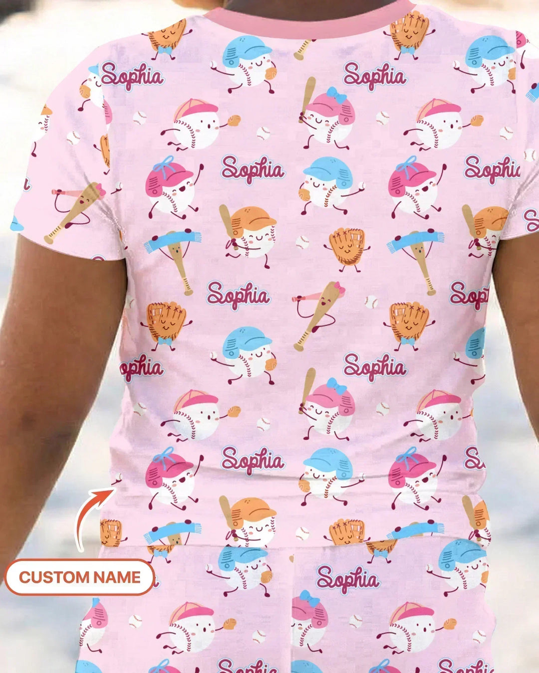 Zweiteiliges, kurzärmliges Pyjama-Set mit Marienkäfern