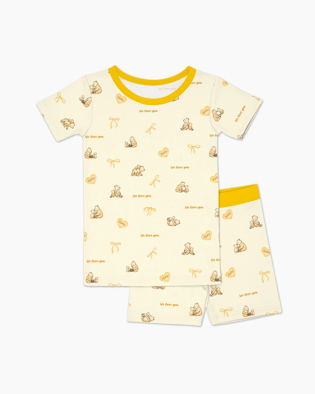 Template Zweiteiliges Pyjama-Set mit kurzen Ärmeln und Shorts