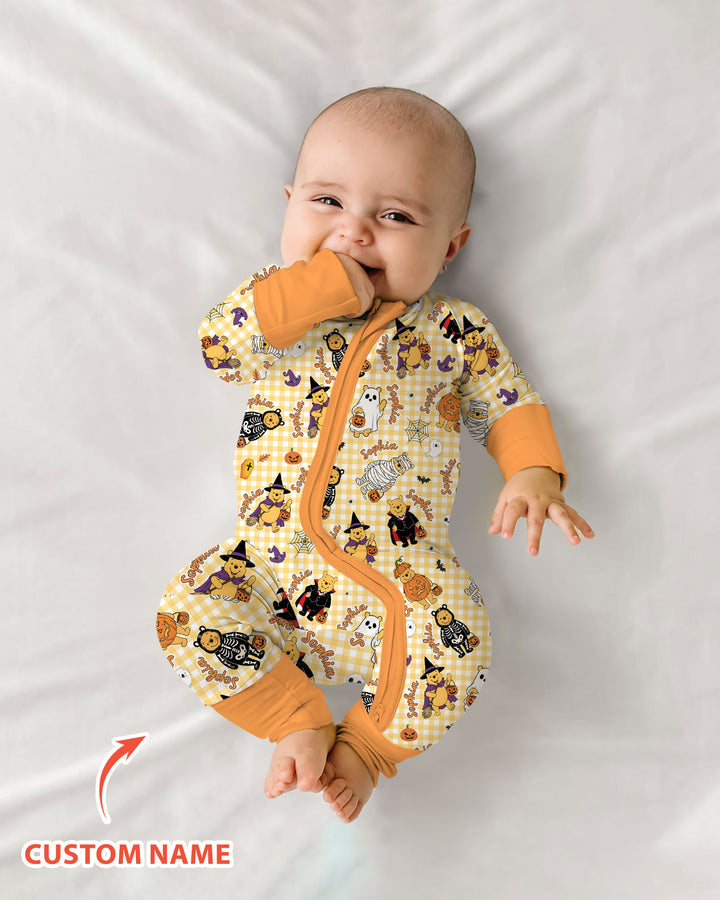 Halloween Bear Custom Name Bamboo Convertible Zippy