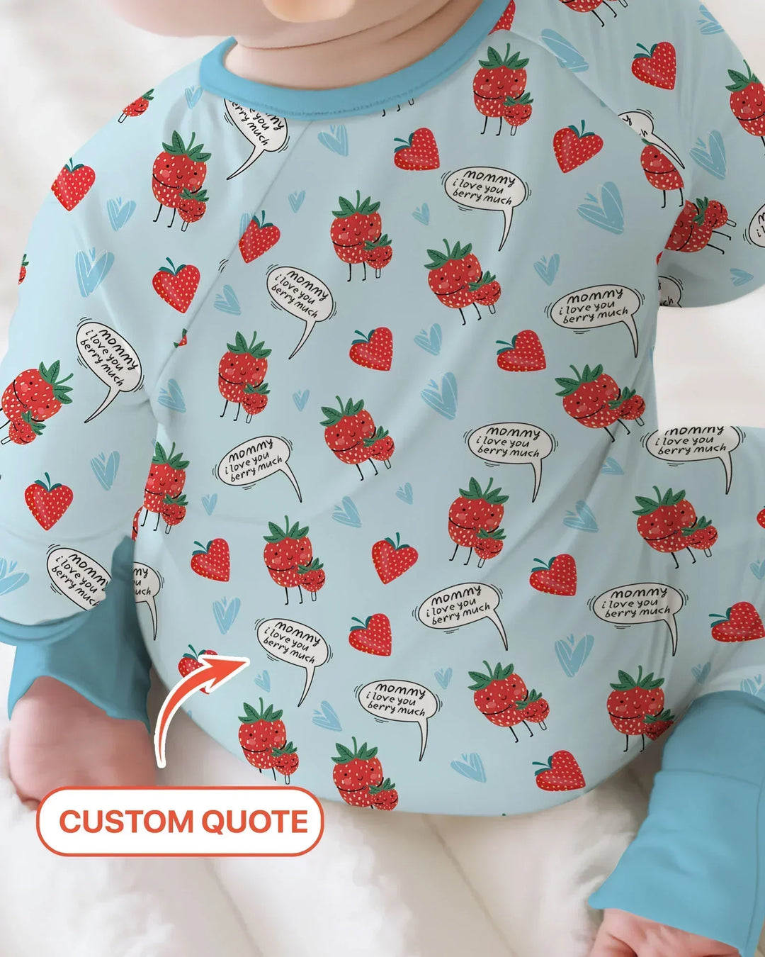 Gerippte Babykleidung mit individuellem Foto - Weich &amp; Skizzenhaft