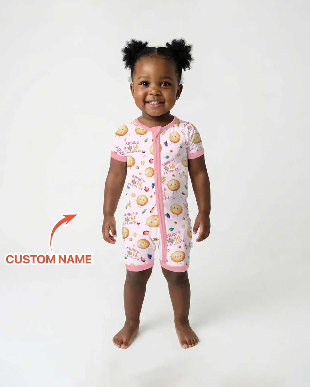 Custom Name 1st Passover Bamboo Shorty Zippy
