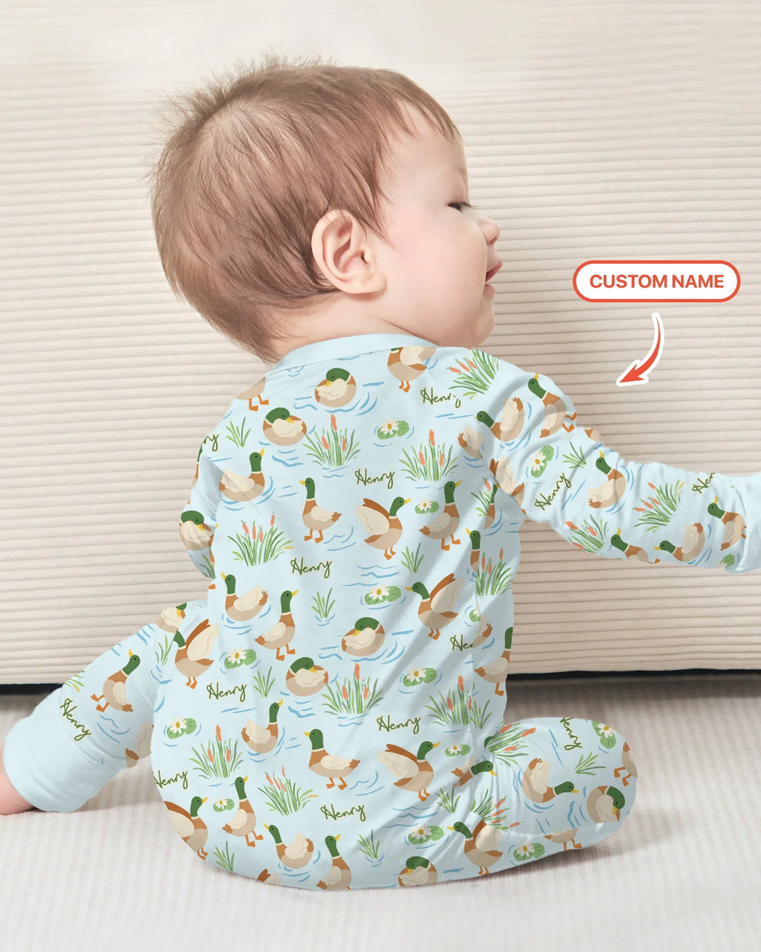 Gerippte Babykleidung mit individuellem Foto - Weich &amp; Skizzenhaft